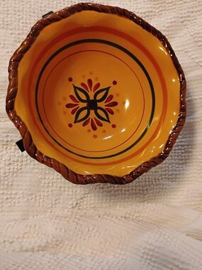Celebrating Home Party Stoneware Tuscan Home Bowl With Metal Stand